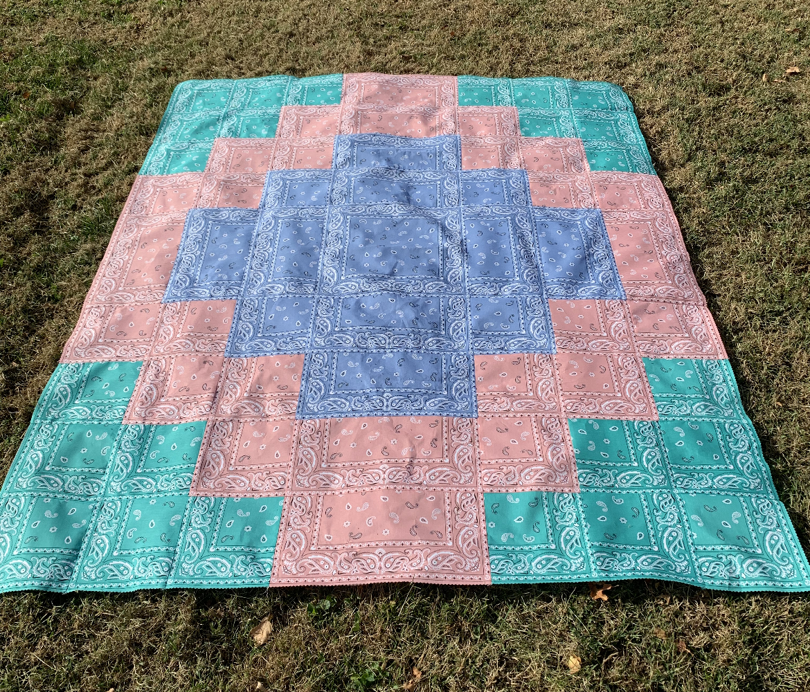 Big Block Bandana Quilt Pattern - Country Cottage Quilt Pattern - INSTANT DOWNLOAD