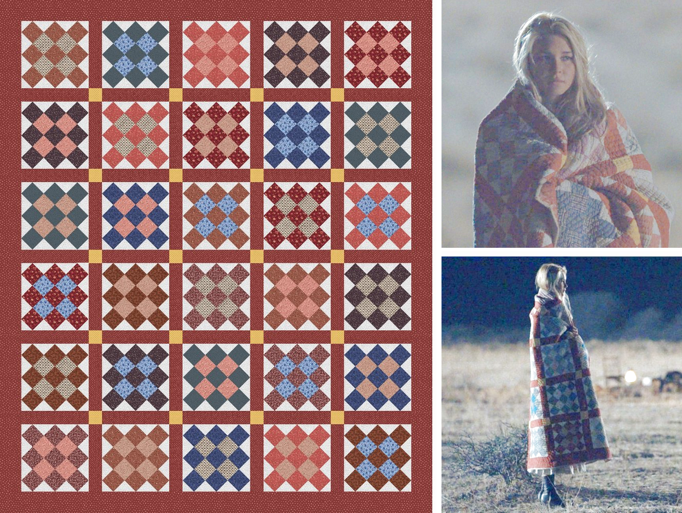 Elsa Dutton Quilt Pattern 1883 - Granny Squares Quilt Pattern - INSTANT DOWNLOAD