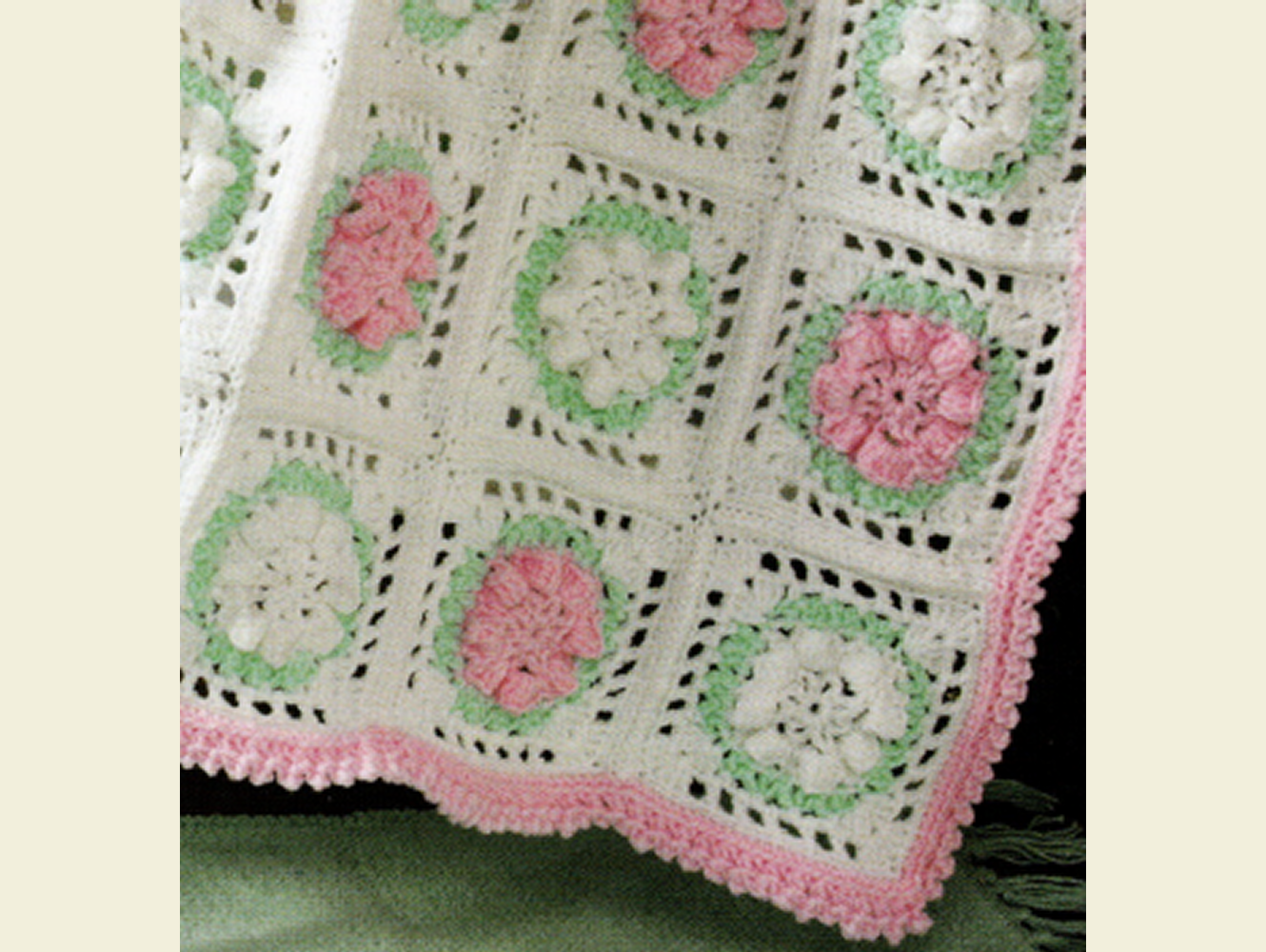 Vintage Crochet Pattern Baby / Crib Blanket / Afghan - Block-By-Block Baby Afghan #3 - PDF Instant Digital Download