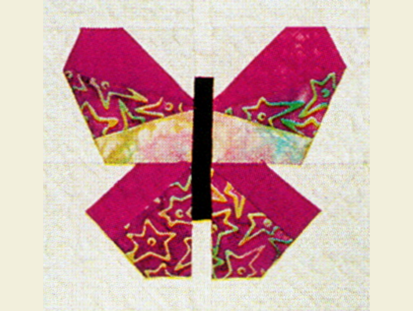 Vintage Quilt Pattern Bali Butterfly Wall Hanging - PDF Instant Digital Download