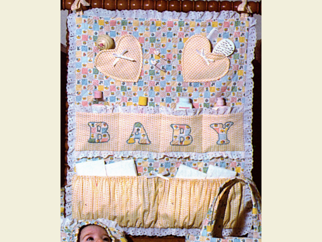 Vintage 6-in-1 Baby Boutique Quilt Pattern - Adorable Quilt, Seat Cover, Sacque, Organizer, Diaper Tote, Clutch Toy - PDF Instant Digital Download