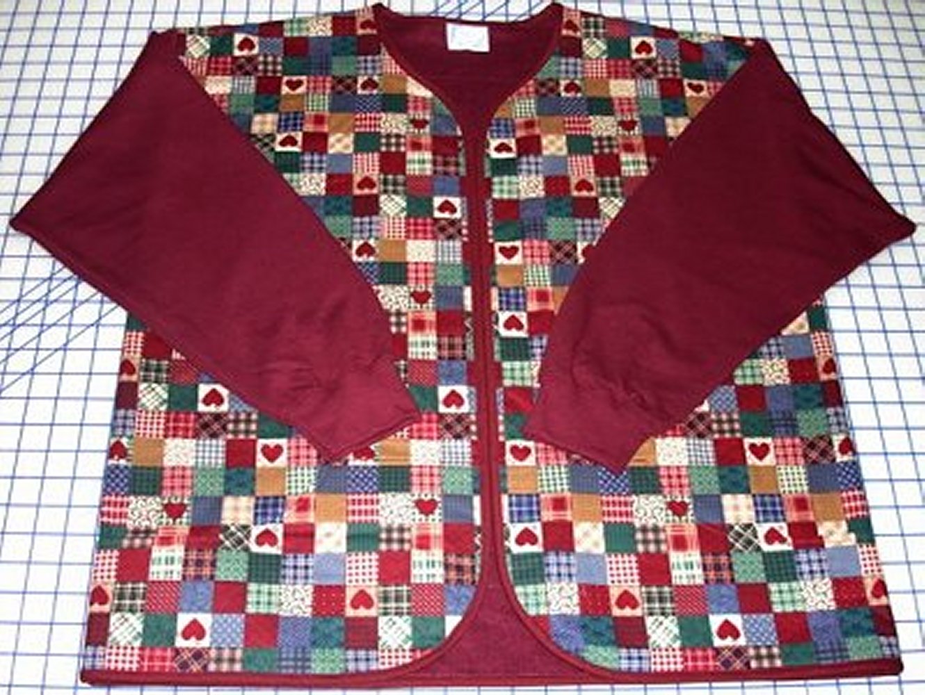 Sweatshirt to Quilted Jacket - Americana #1 - Pattern with Fabric Kit