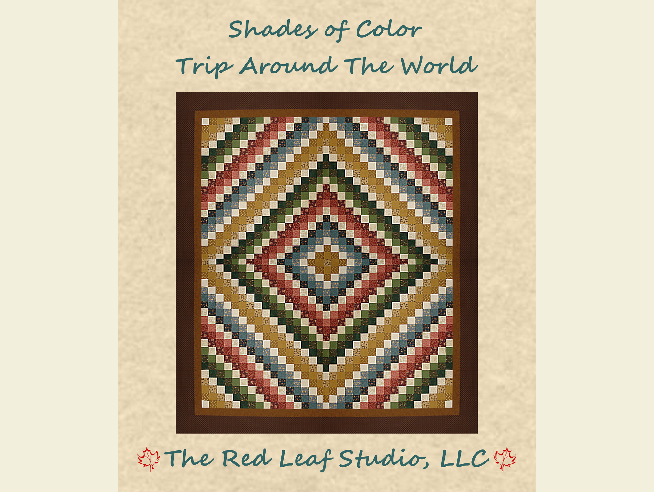 Shades of Color Trip Around The World Quilt Pattern - INSTANT DOWNLOAD