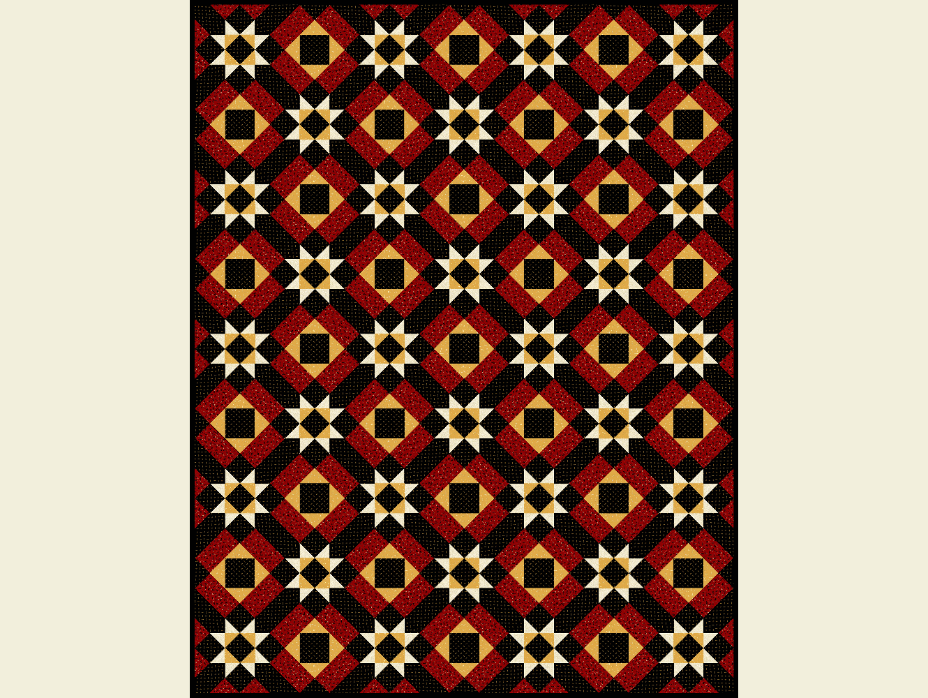 Vintage Stars and Squares Quilt Pattern - INSTANT DOWNLOAD