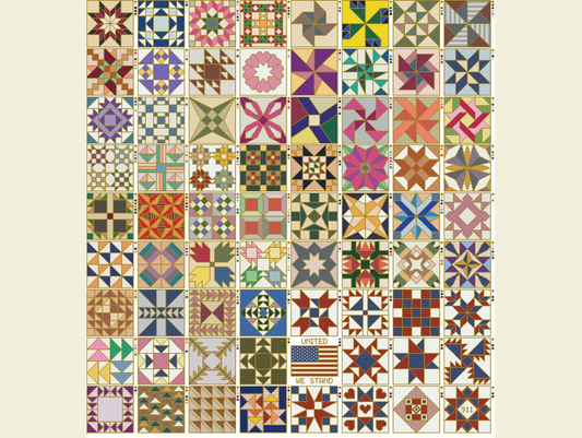 All 6 Sets Quilt Blocks - Cross Stitch Machine Embroidery Designs - INSTANT DOWNLOAD