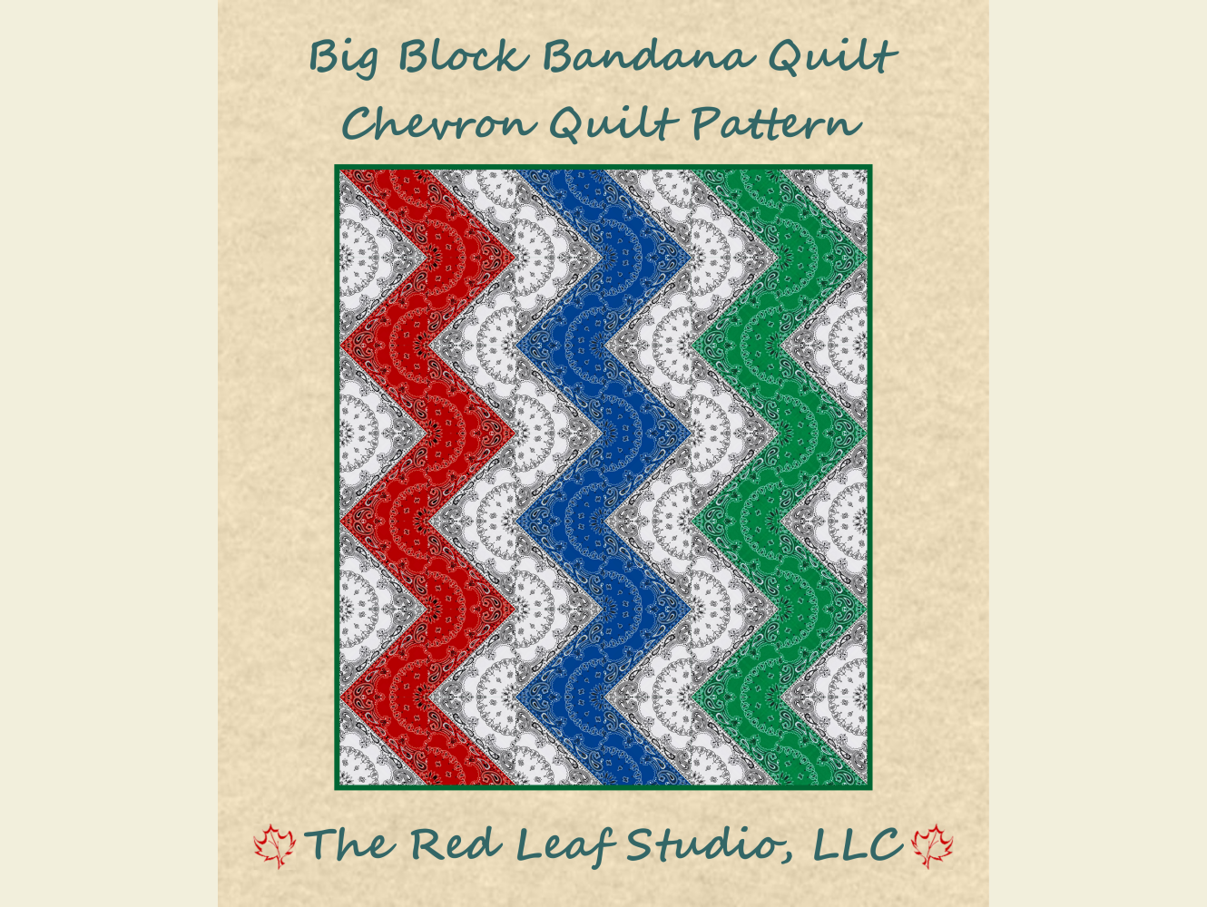 Big Block Bandana Quilt Pattern - Chevron Quilt Pattern - INSTANT DOWNLOAD