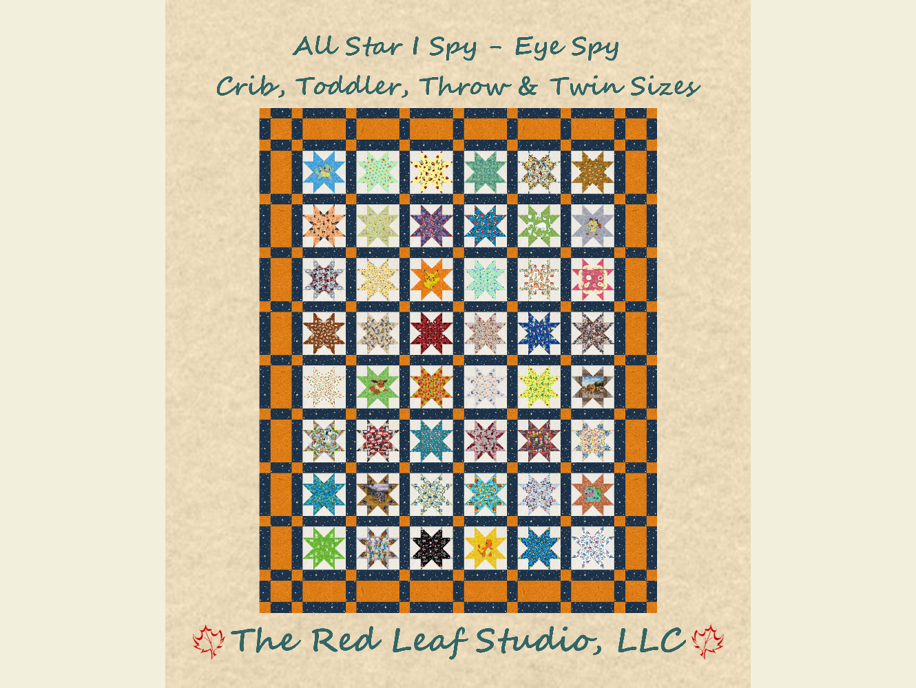 All Star I Spy – Eye Spy Quilt Pattern Crib Toddler Throw & Twin Sizes - INSTANT DOWNLOAD