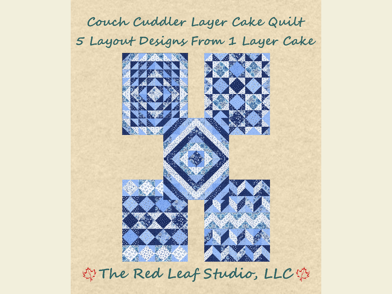 Fast, Easy & Fun Couch Cuddler Layer Cake Quilt Pattern - 5 Designs - INSTANT DOWNLOAD