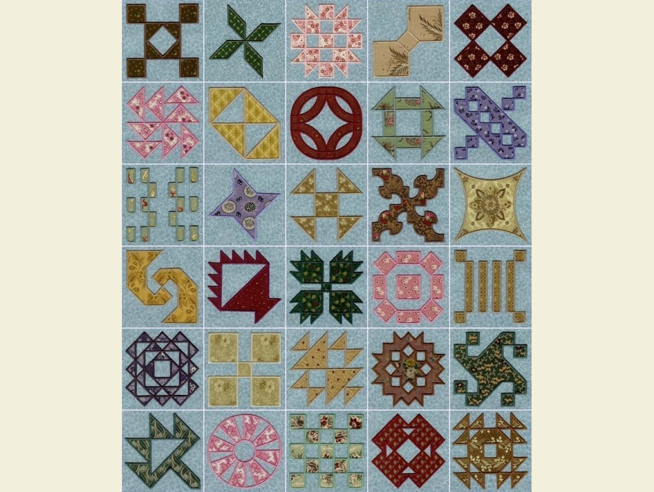 Amish Quilt Blocks - Applique Machine Embroidery Designs - INSTANT DOWNLOAD