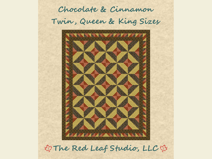 Chocolate & Cinnamon Quilt Pattern - INSTANT DOWNLOAD