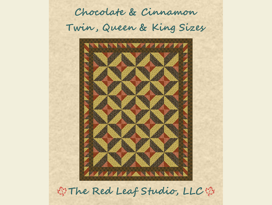 Chocolate & Cinnamon Quilt Pattern - INSTANT DOWNLOAD
