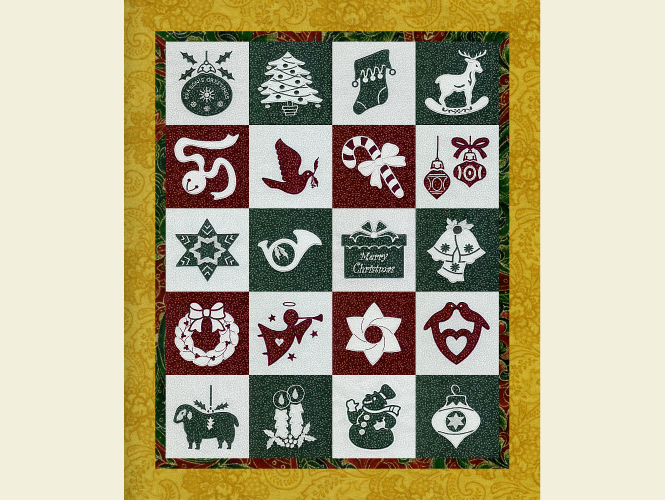 Christmas Quilt Patterns - Applique Machine Embroidery Designs - INSTANT DOWNLOAD