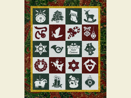 Christmas Quilt Patterns - Applique Machine Embroidery Designs - INSTANT DOWNLOAD