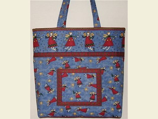 Holiday Angels Quilted Tote Bag - Pattern Only - INSTANT DOWNLOAD