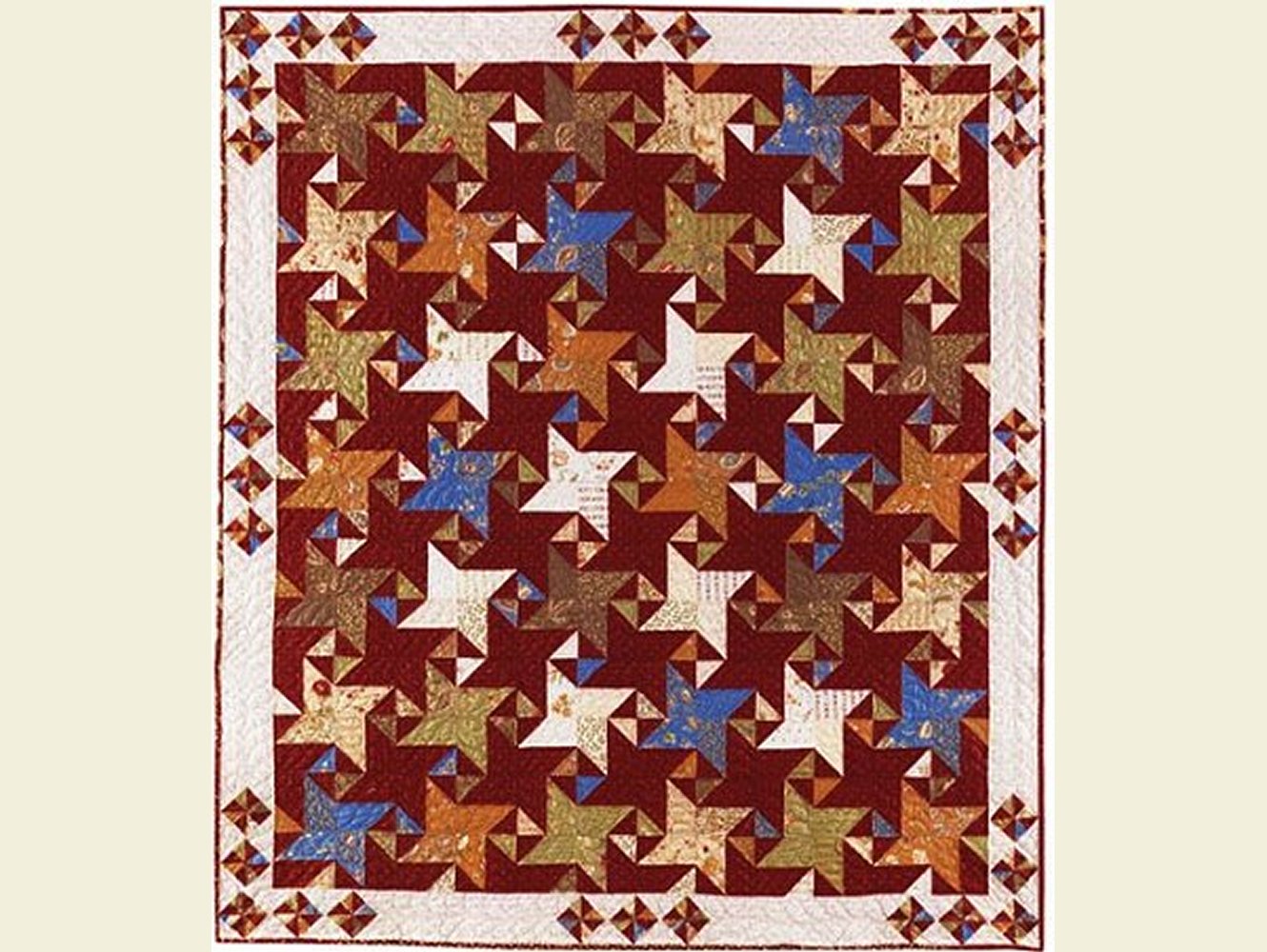 Scrappy Stars & Pinwheels Quilt Kit w/ Rare & Out of Print Thimbleberries Fabrics