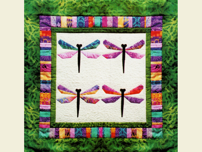 Vintage Quilt Pattern Bali Dragonfly - Instructions Include Both A Wall Hanging And A Pillow - PDF Instant Digital Download