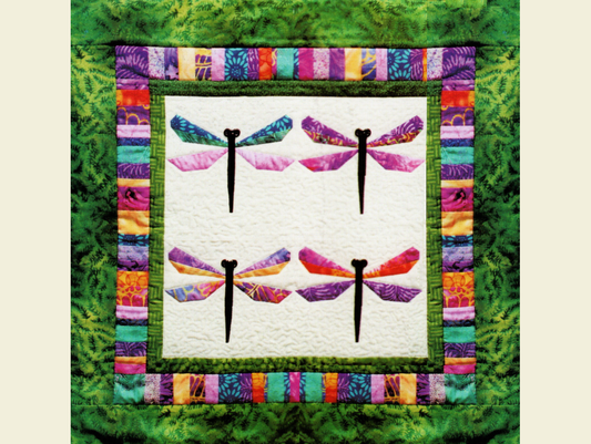 Vintage Quilt Pattern Bali Dragonfly - Instructions Include Both A Wall Hanging And A Pillow - PDF Instant Digital Download