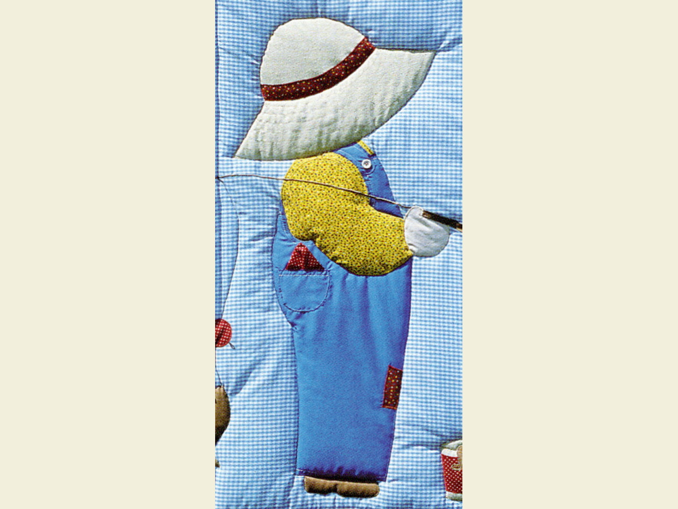 Vintage Quilt Pattern Cute & Adorable Billy Blue Jeans Easy Applique Baby / Crib Quilt - PDF Instant Digital Download