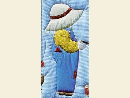 Vintage Quilt Pattern Cute & Adorable Billy Blue Jeans Easy Applique Baby / Crib Quilt - PDF Instant Digital Download