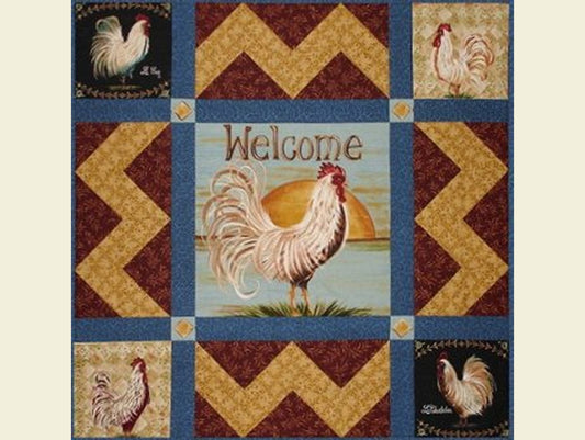 Poultry In Motion - Roosters Quilt Kit