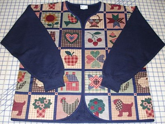 Sweatshirt to Quilted Jacket - Americana #2 - Pattern with Fabric Kit