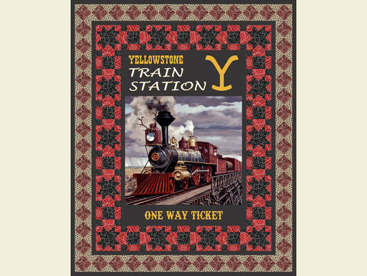 Yellowstone Train Station - One Way Ticket - Pattern "B" Quilt Kit